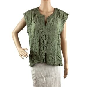 Universal Thread Sleeveless Top Size S Green Print